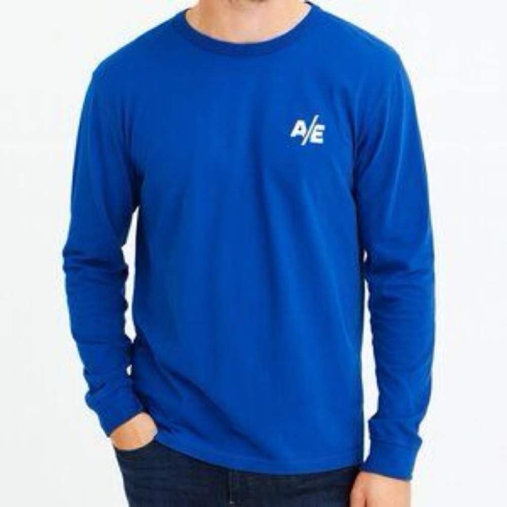 American Eagle Outfitters Royal Blue Long Sleeve Tee